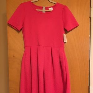 Lularoe Amelia solid hot pink